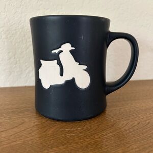 Starbucks Black Mug with White Scooter Design 2011